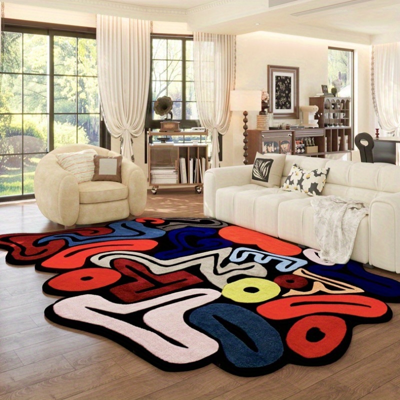 Tapis créatif en imitation cachemire pour salon