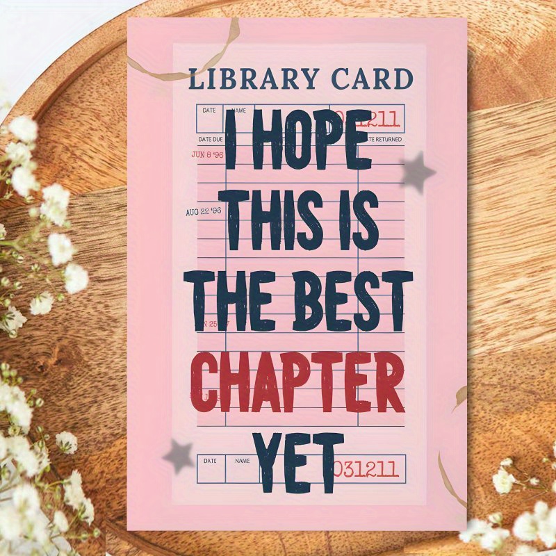 TEMU Fun Bookish Birthday Card, 1pc, Cute Bookish Birthday Card, Unique Gift For Women, Men, Friend, Coworker, Sister, Husband, Bestie, Book Lover,