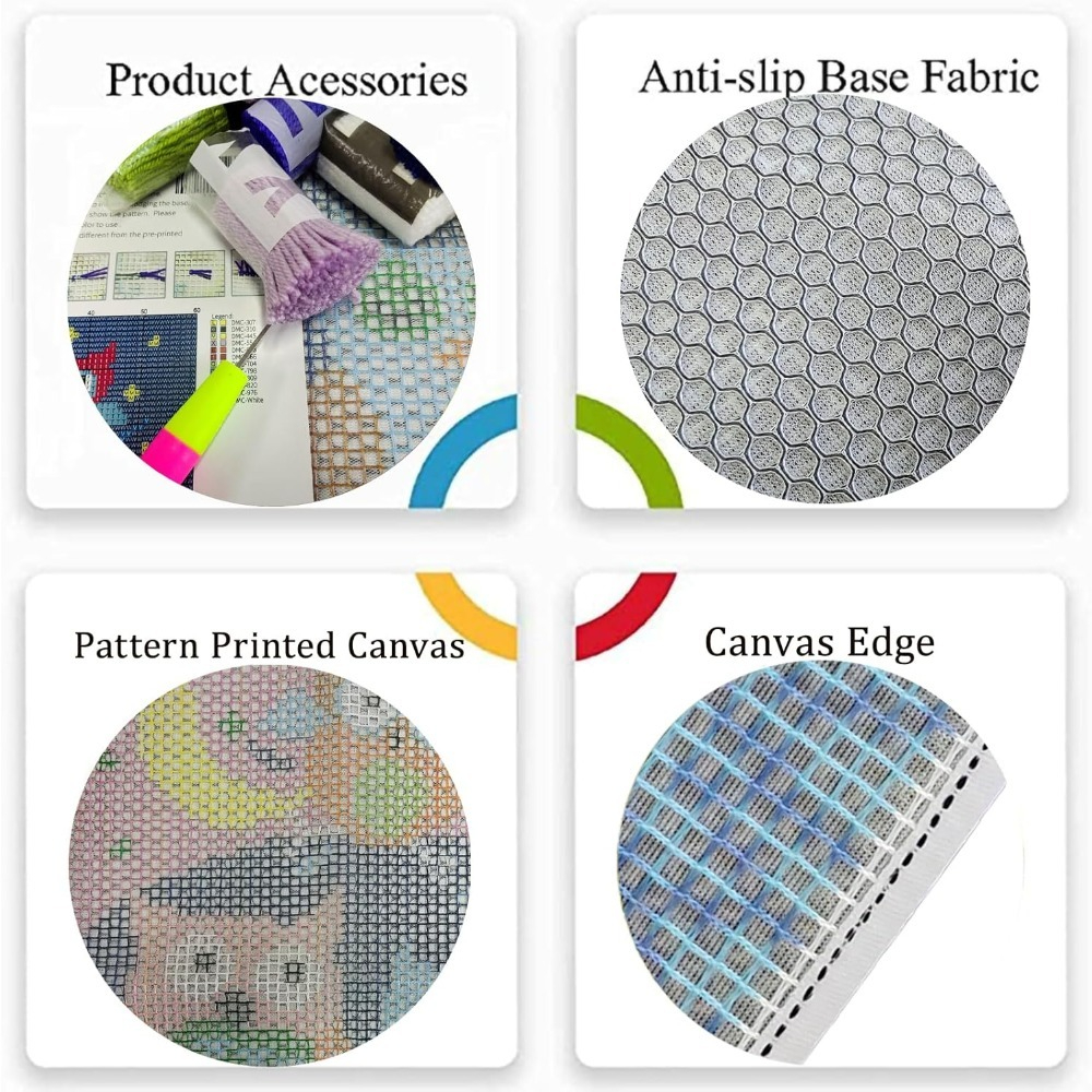 Lock Hook Kit Acrylic Mesh DIY Pillowcase Carpet Cover