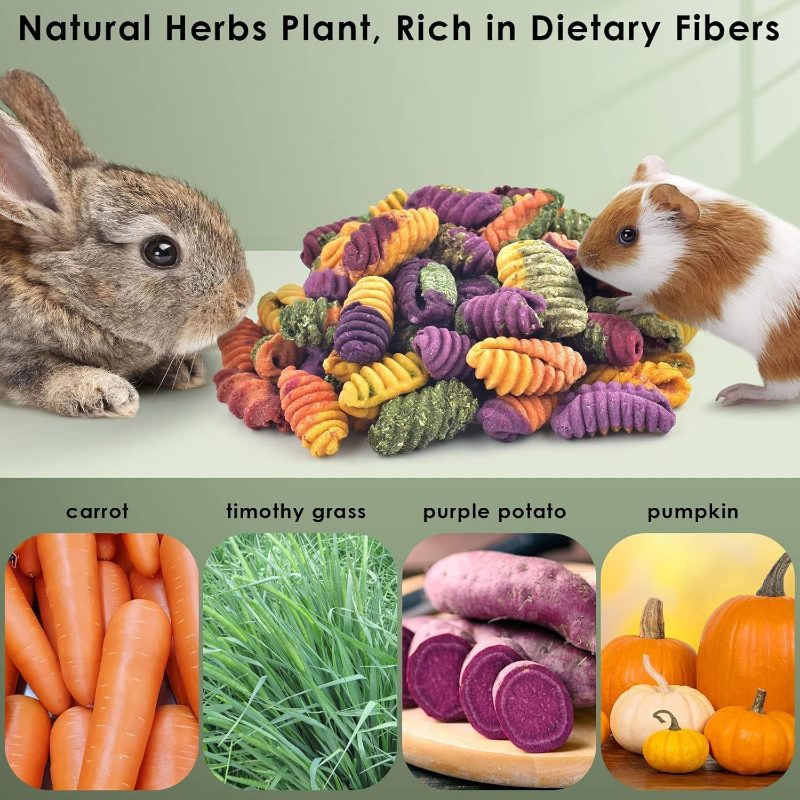 Rabbit Chew Toys, Timothy Grass Sticks, Rabbit Toys-Grinding Sticks, Suitable Rabbits, Hamsters, Chinchillas, and Other Rodent Pets of Snacks (30-1)