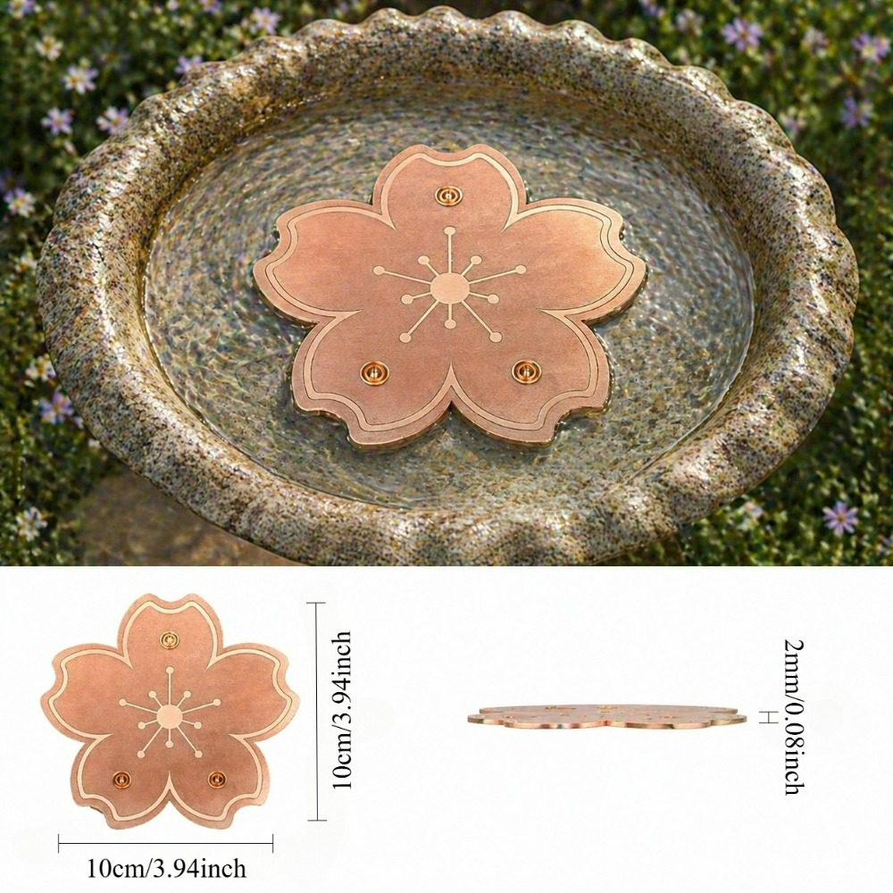Image of Flower-shaped Bird Bath, 0.6mm Reinforced Three-, Used For Physically Water, Reducing Cleaning Frequency, , Suitable For Outdoor Bird Baths, Courtyards, Fountains, Etc., Attracting Birds