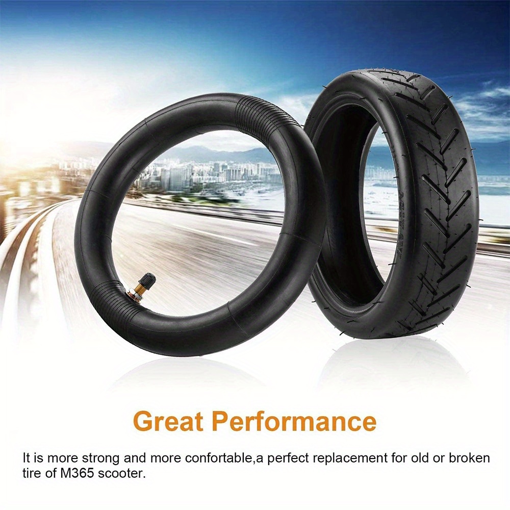 TEMU Replacement Tires For The Front And Rear Of M365 And Other Scooters, Suitable For Indoor And Outdoor Use, Featuring A Non-slip Thick Rubber