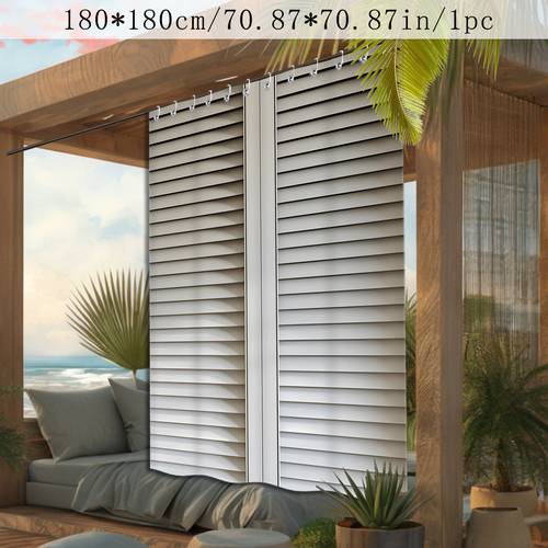 2pcs 2d flat print 180x180cm 70 87x70 87in ed outdoor venetian blinds light gray semi panel window coverings suitable for patios gardens and machine washable shade for and light
