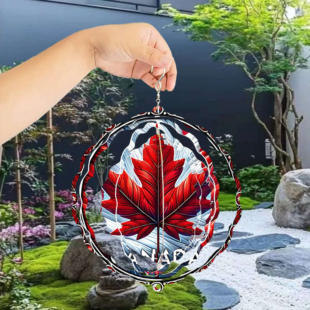 a   wind spinner decoration for home and garden featuring a metal 3d rotating wind chime with   swivel hook   a strong dynamic artistic effect its   decorating yards  