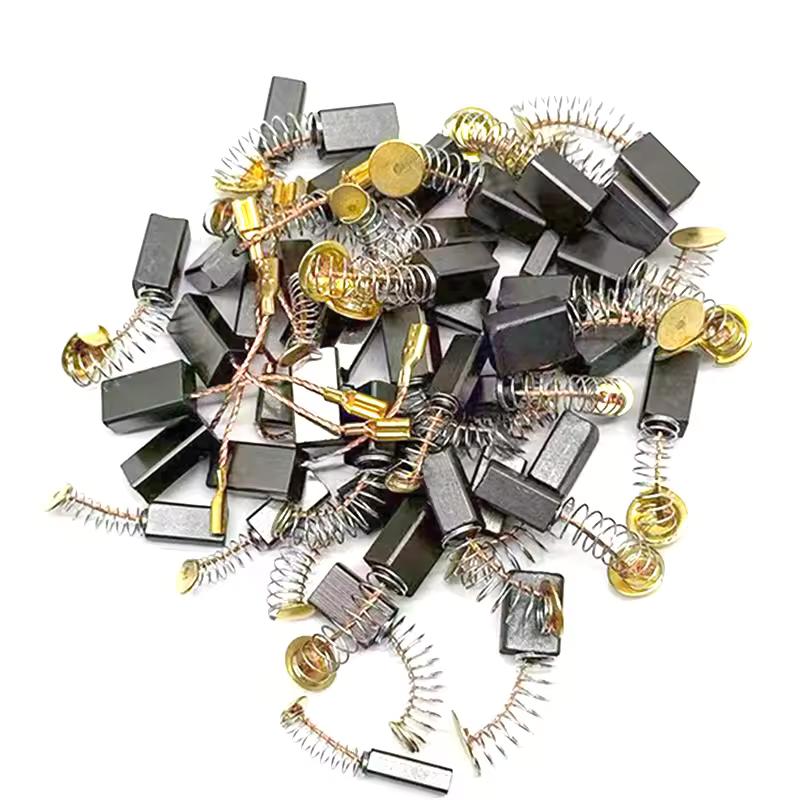 TEMU 50pcs Carbon Brush Combination Set, Electric Tool Carbon Brushes With 5 Sizes For Home Renovation, Replacement Parts For Angle Grinders, Hammer