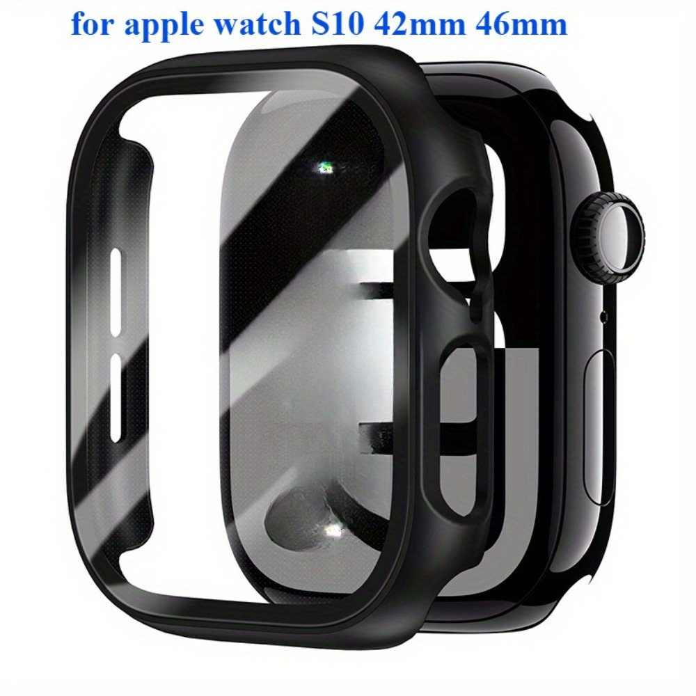 

2-pack Tempered Glass Screen Protector For Apple Watch Series 10, 42mm & 46mm, Anti-scratch, Shatterproof, Case-compatible, Major Material: Pc