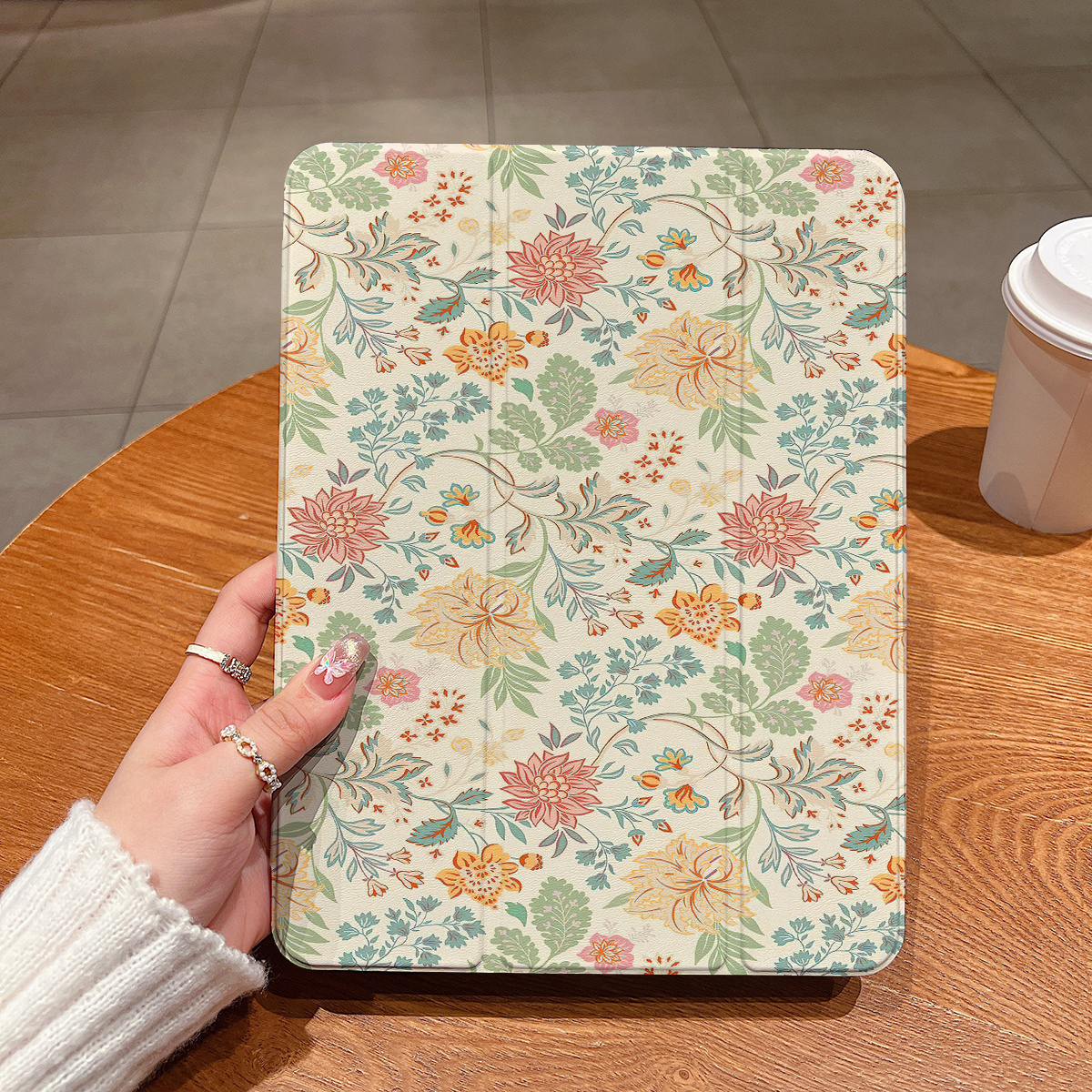 TEMU Creative Cute Flower Patterns For Case For Ipads, With Lightweight Stands For 5th/6th/7th/8th/9th/10th Generation, For Air 1st/2nd/3rd/4th/5th/,