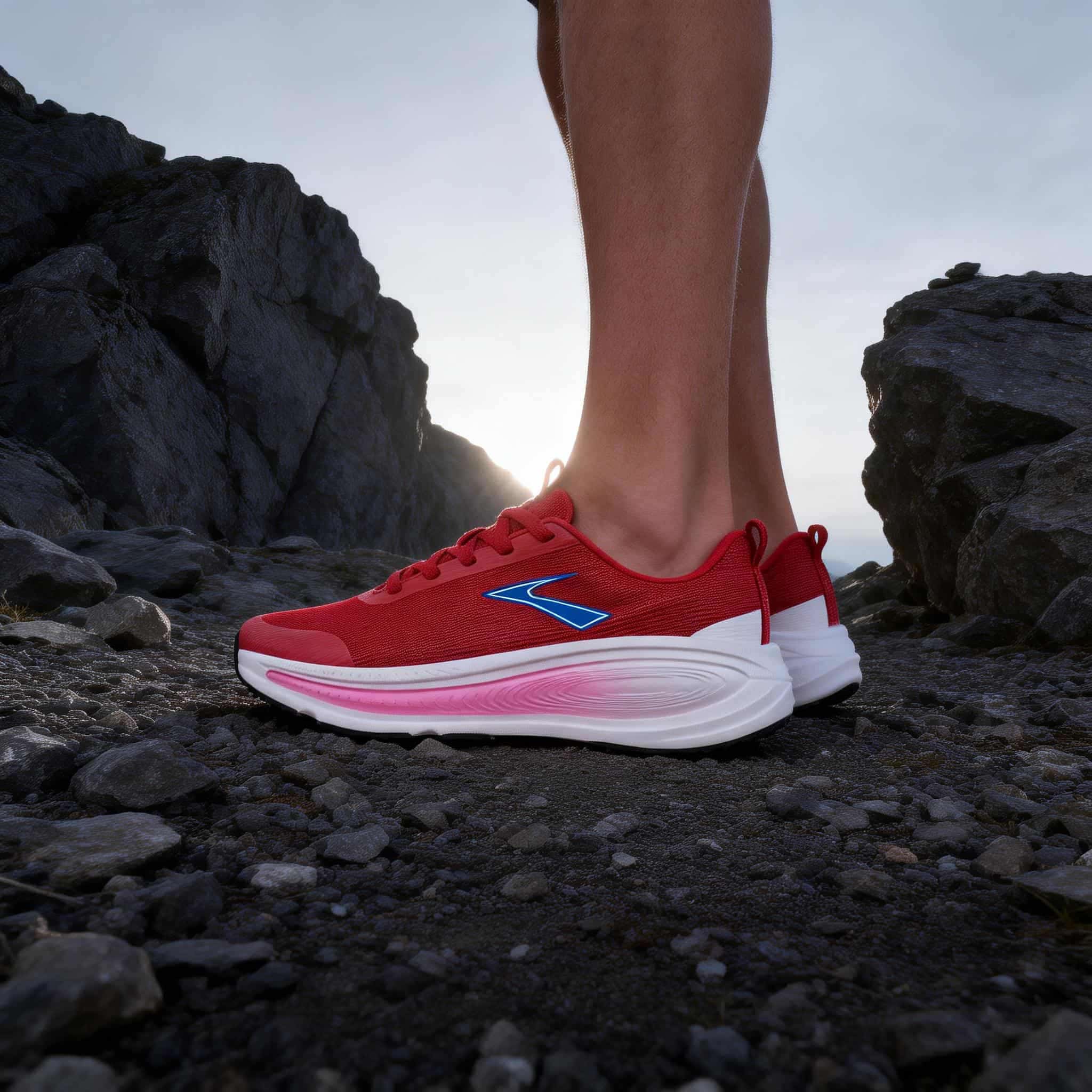 Men's Outdoor Road Training Running Shoes, Breathable Mesh Upper with Anti-Slip Sole, Ideal for Fitness and Marathons. Stylish Sporty Design, Comfortable Cushioning, Unisex Couple Style, Casual and Versatile Fashion Sneakers. Anti-Twist Stability S