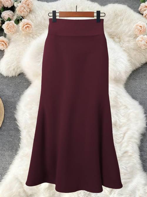 womens high waist a line stretchy waist flared skirt flowing and draped for a tall and look versatile for spring summer commuting and dates a must have for petite women 2025 womens apparel