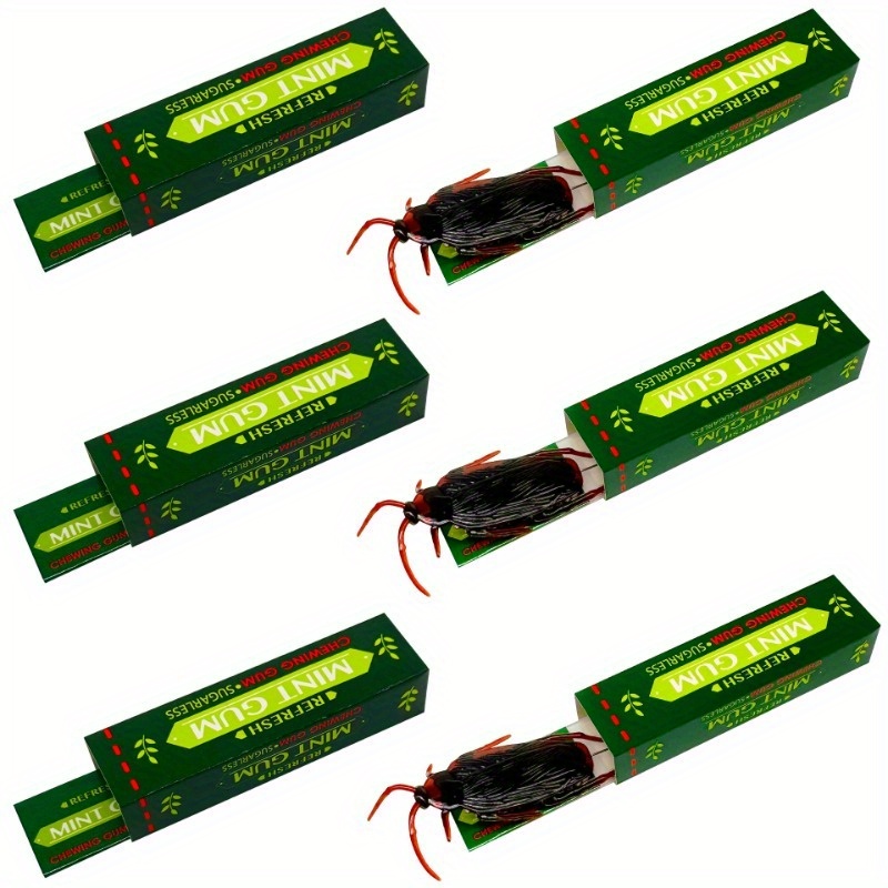 item picture lifelike imitation bugs gag gifts for horror enthusiasts and pranksters green and black patterns long lasting   candy repulsive   bugs for jokes and   unique gum with authentic legs and  