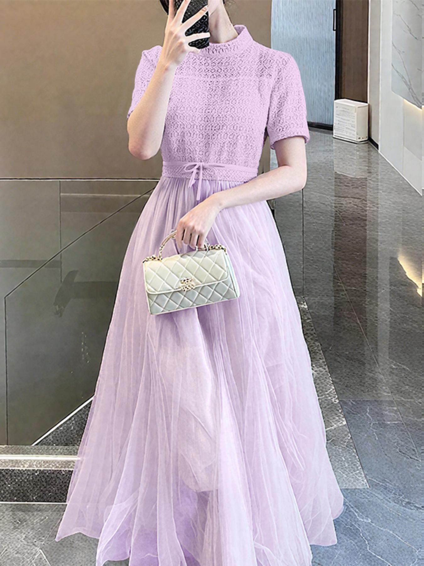 long sleeve lace flower girl dress Flower Girl Dress Long Sleeve Dusty Blue Tulle 11/12 / Dress/Jewel Sash