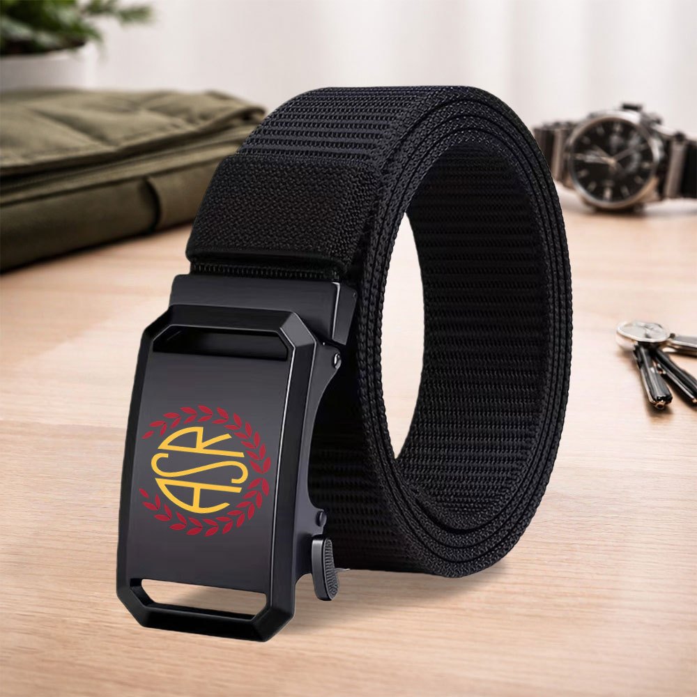 TEMU 1pc Asr Letter Men's Fashion Trendy Belt - Business Belt - Men's Waistband - Suitable For Formal Wear, Cargo Pants, Jeans, Daily Use - Perfect