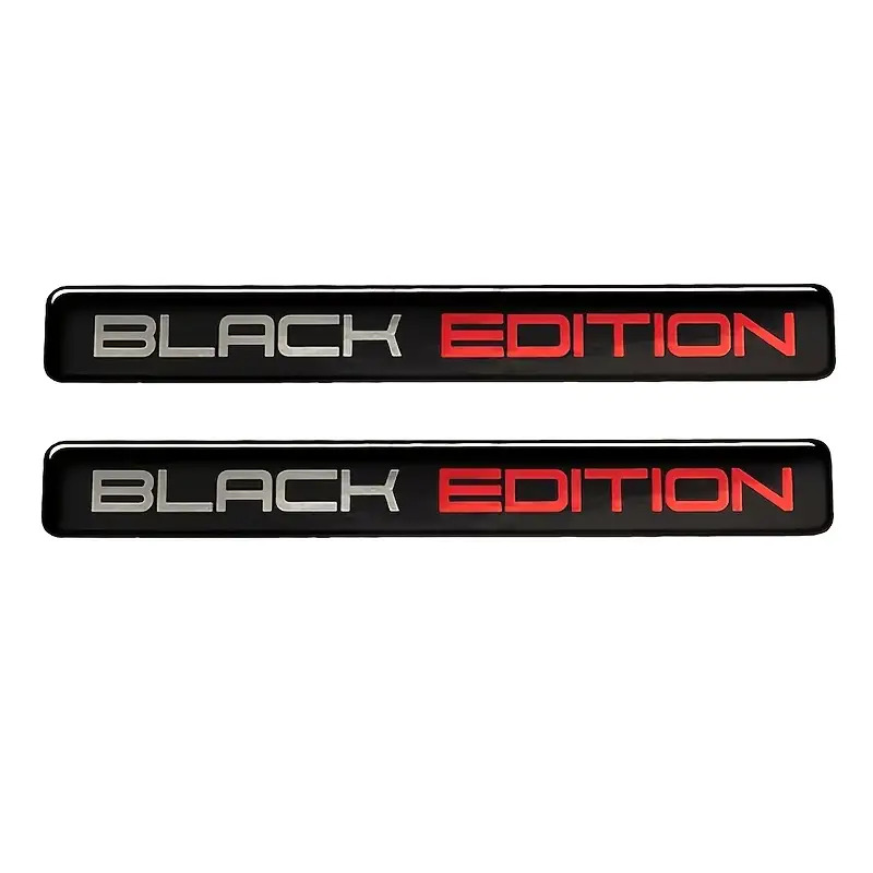 2 Black Edition 3d Car Body Badges, Edition Racing , Suitable For Trunk Side Wings, Stickers For Cars And Motorcycles