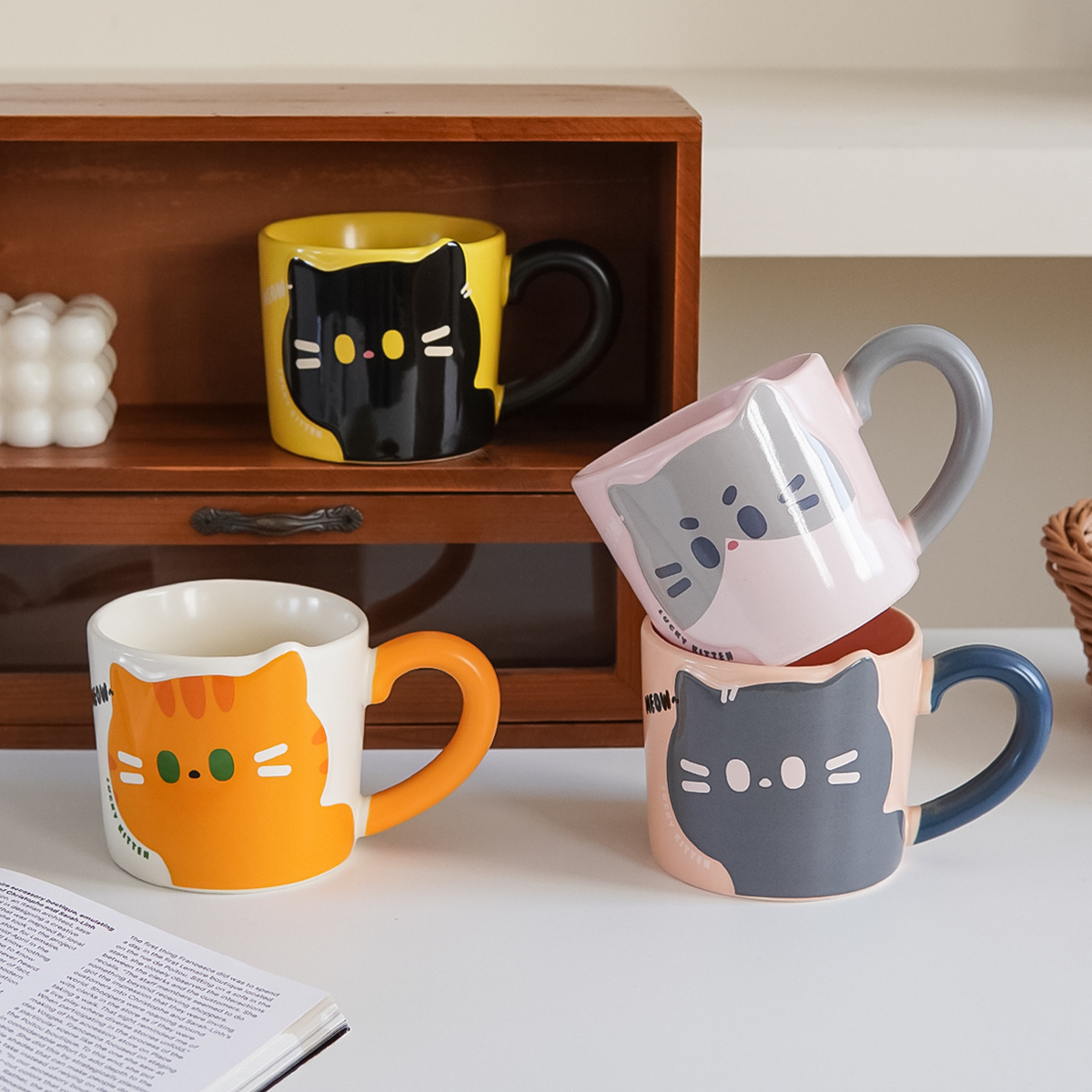 katzen kaffeetassen - Kostenloser Versand für Artikel, die von Temu  versendet werden, image size:1200x1200