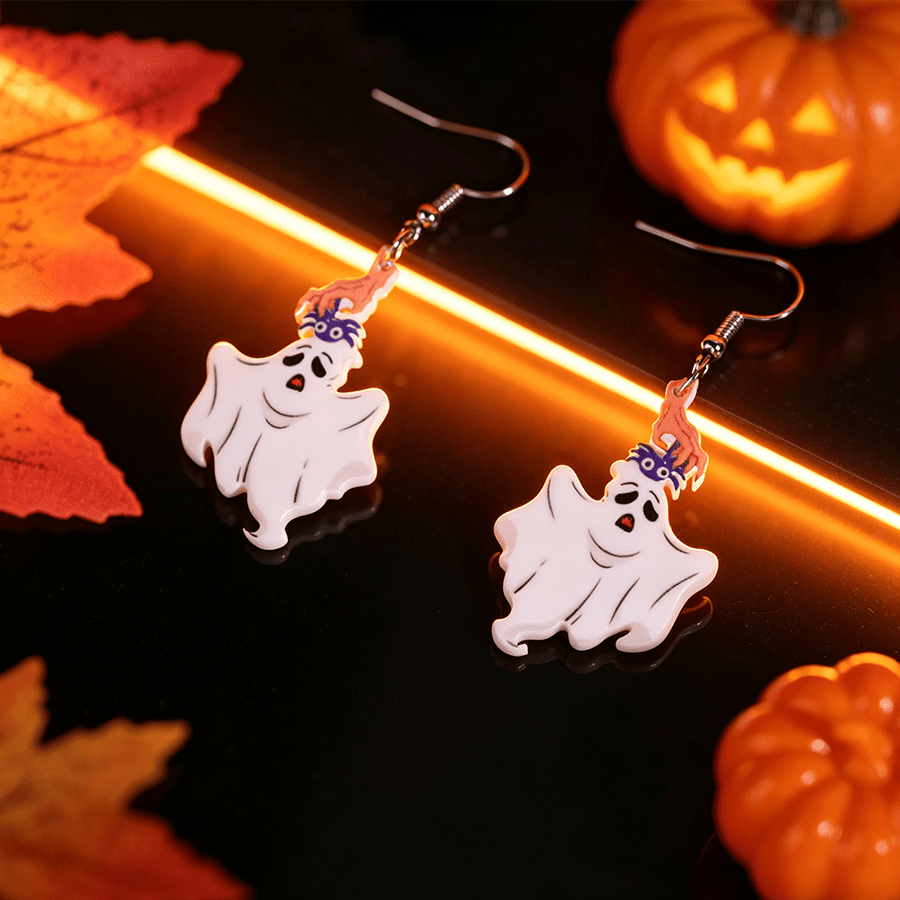Women's Retro Creative Ghost Pendant Dangle Earrings