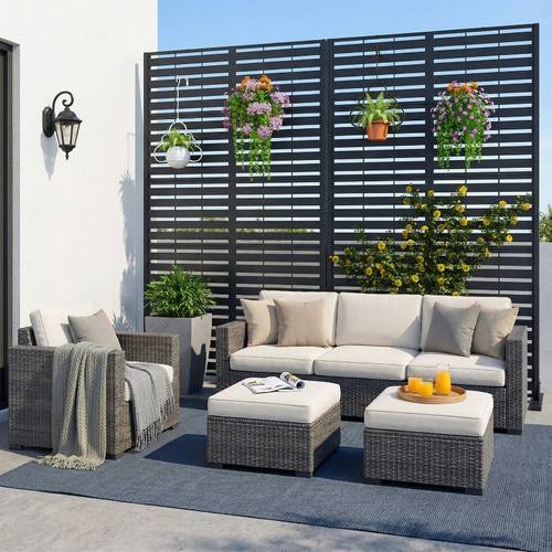 outdoor privacy screens freestanding metal privacy fence panels for garden patio balcony courtyard poolside indoor outdoor use
