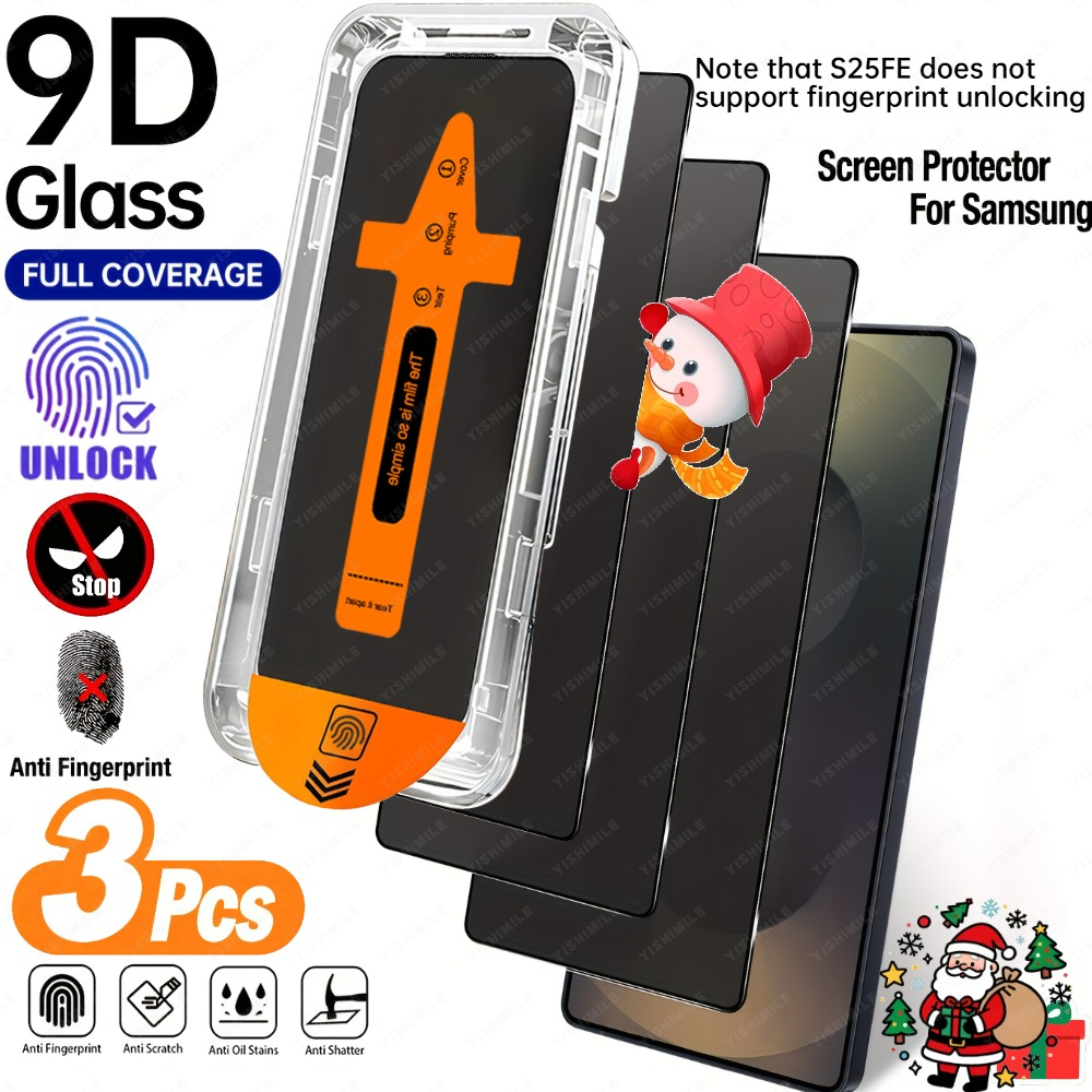 E-shop 3 Stück Privatsphäre 9H gehärtetes Glas Display-Schutzfolie, geeignet für for Samsung Galaxy S22 5G/S22+ 5G/S23/S23+/S24/S24 Plus/S24