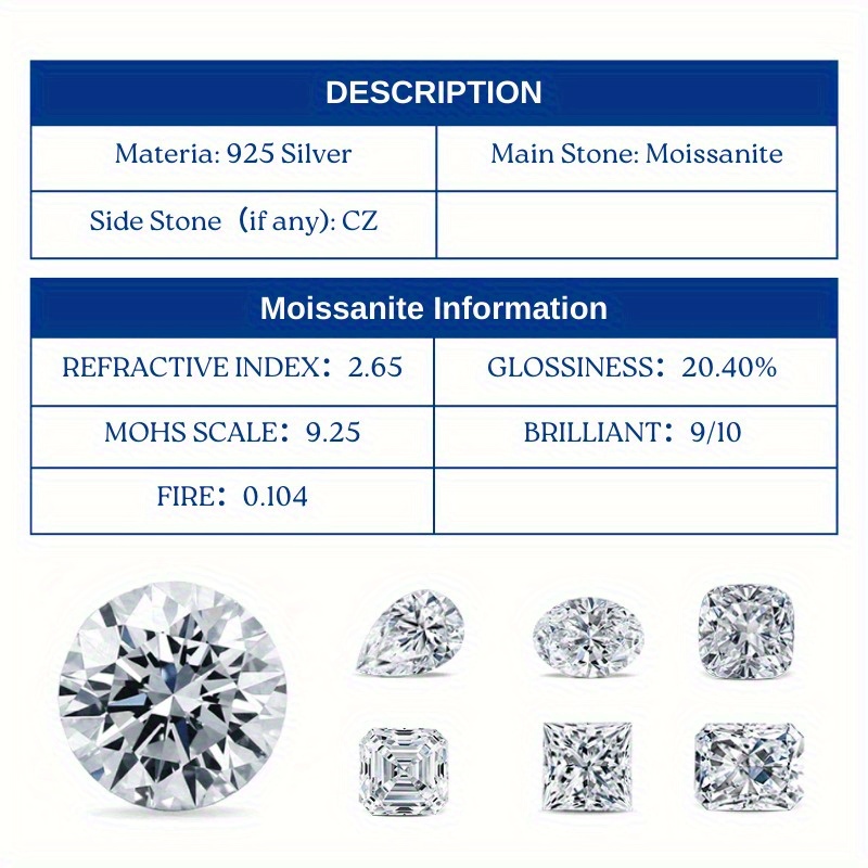 Stunning Pigeon Egg Moissanite Ring, 1/2 Carat