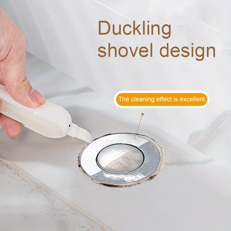 duck hair &   clog remover for sink drain - reusable abs shower/bath drain cover with   & clip, cute duck shaped drain cleaner for clog (suitable & bathtub) Product details 4