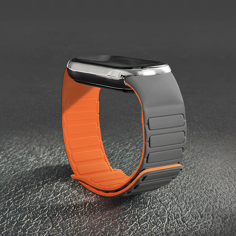 TEMU Replacement Strap For Xiaomi Mi Band 10/9/8 Nfc Smartwatches - Adjustable Magnetic Silicone Band, Compatible With Xiaomi /9/10 Nfc Smartwatches,