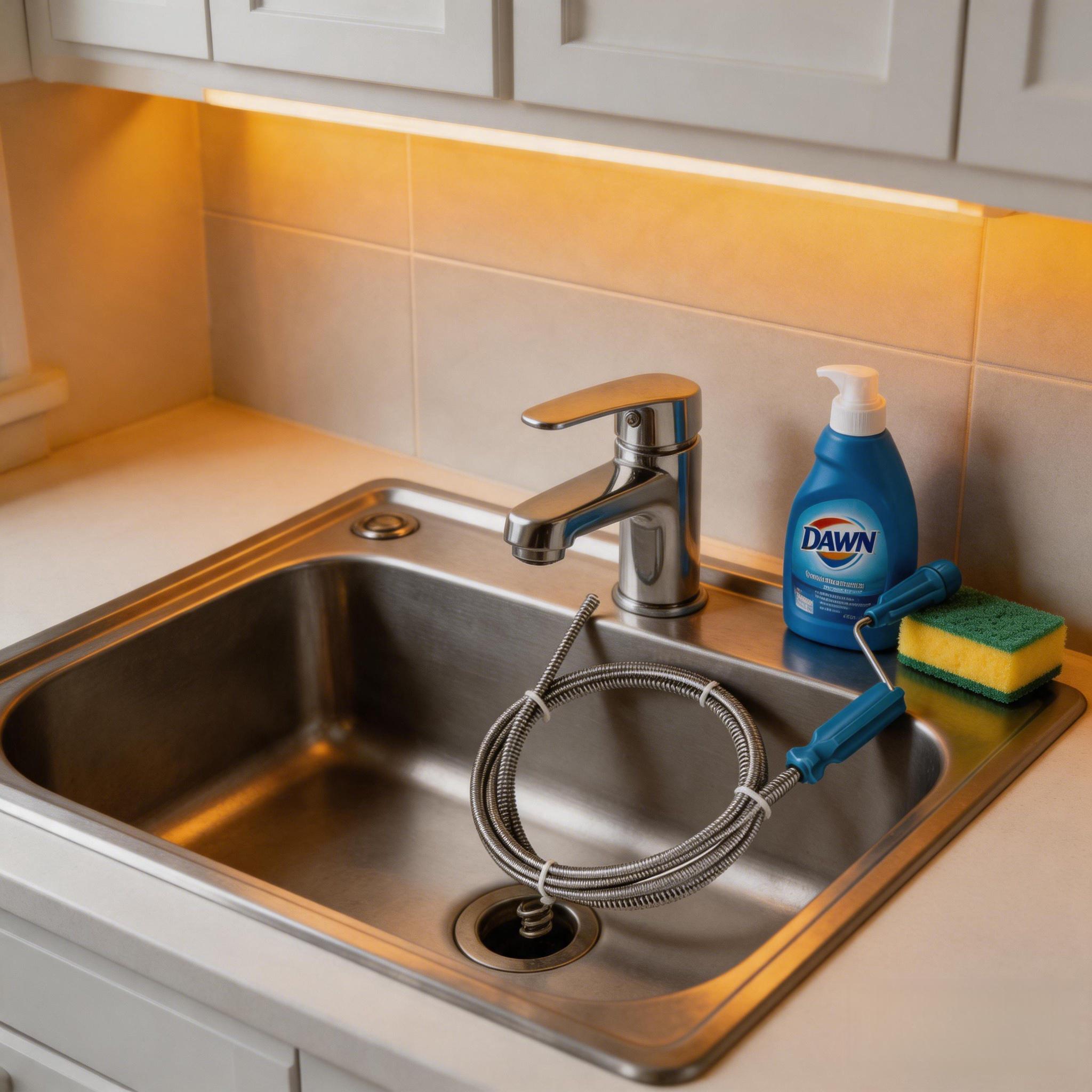 TEMU Tuyau de vidange flexible en acier avec manche rétractable - Facile à utiliser, piles, convient pour déboucher les éviers et les drains de la
