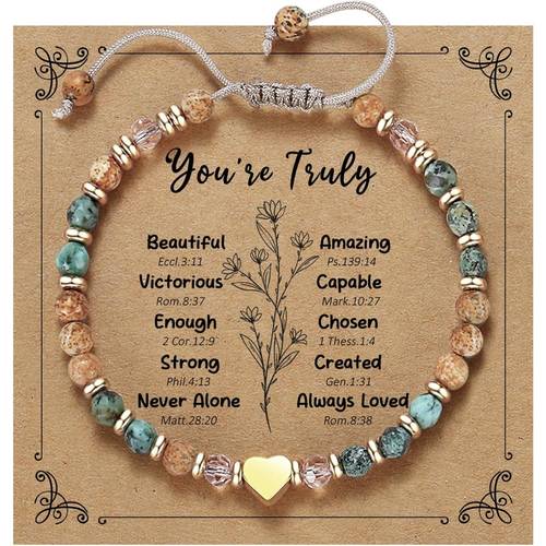 womens natural stone bracelet to love and is suitable for women sisters in daily christmas thanksgiving holiday gift