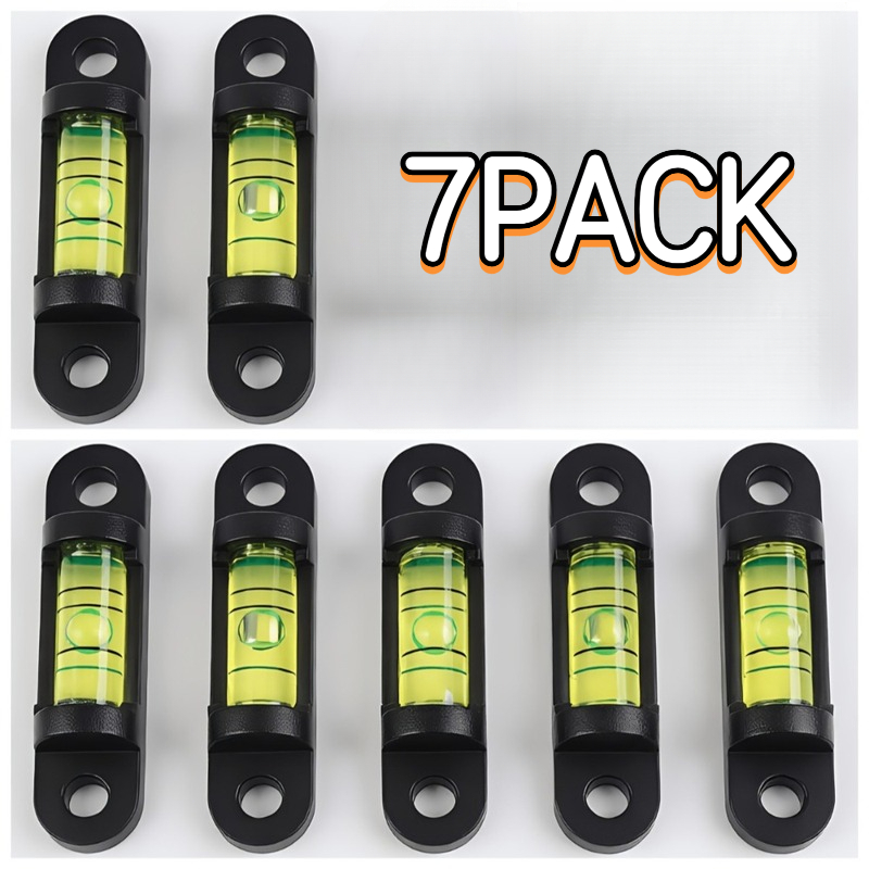 TEMU 7-pack Mini Spirit Levels With Mounting Holes, Portable Small Level Measuring Tools For Household Measurement