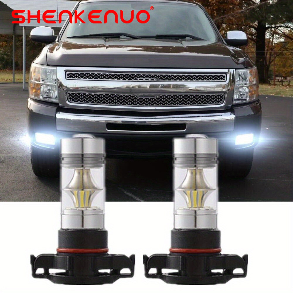 

2pcs 6000k White 5202 H16 Led Fog Light Bulbs For 2007-2015 Silverado 1500