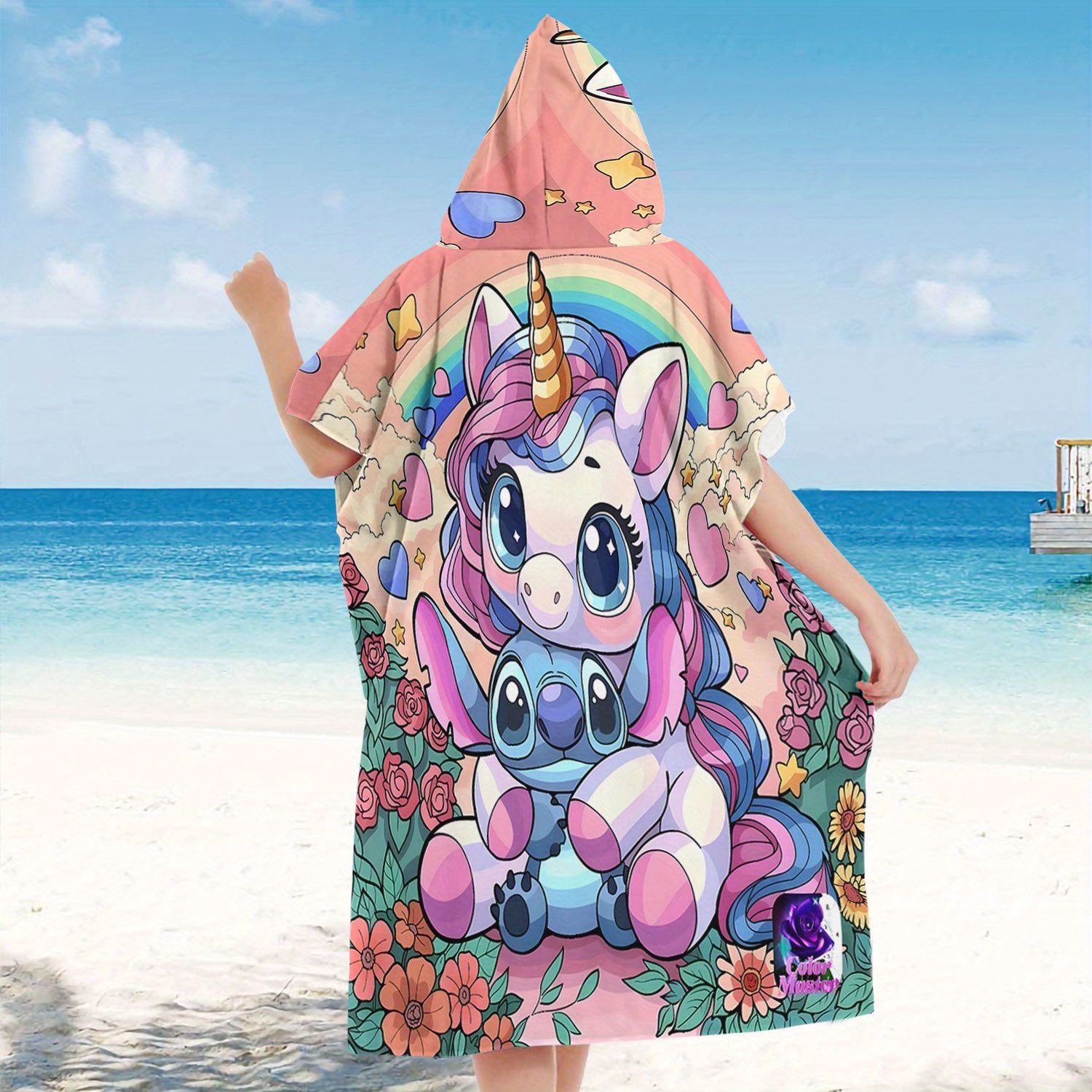 Baby Poncho Handtuch Mit Kapuze - Weicher Musselin Bademantel 52x80cm