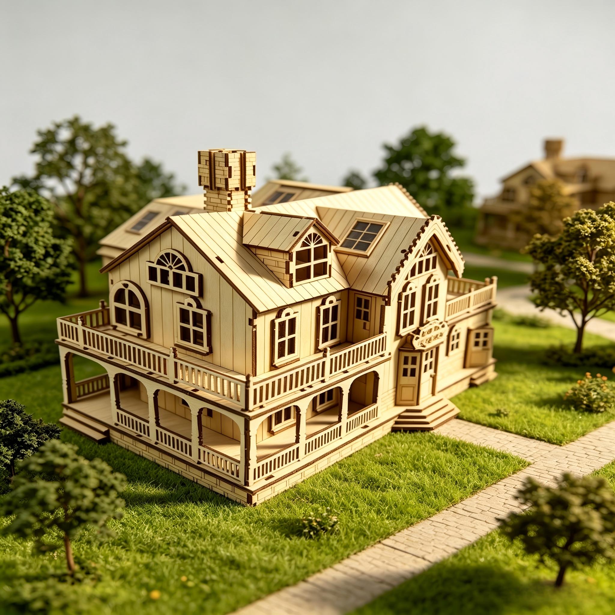 3d wooden   model     building kit laser cut wood assembly educational toy adults and teens home decor and