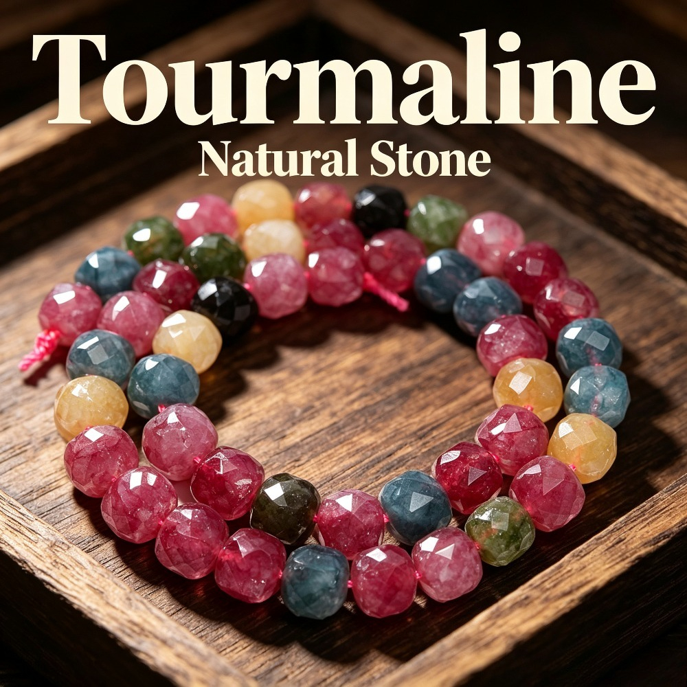 AAA Natural Stone Faceted Cube Spacer Beads for DIY Jewellery