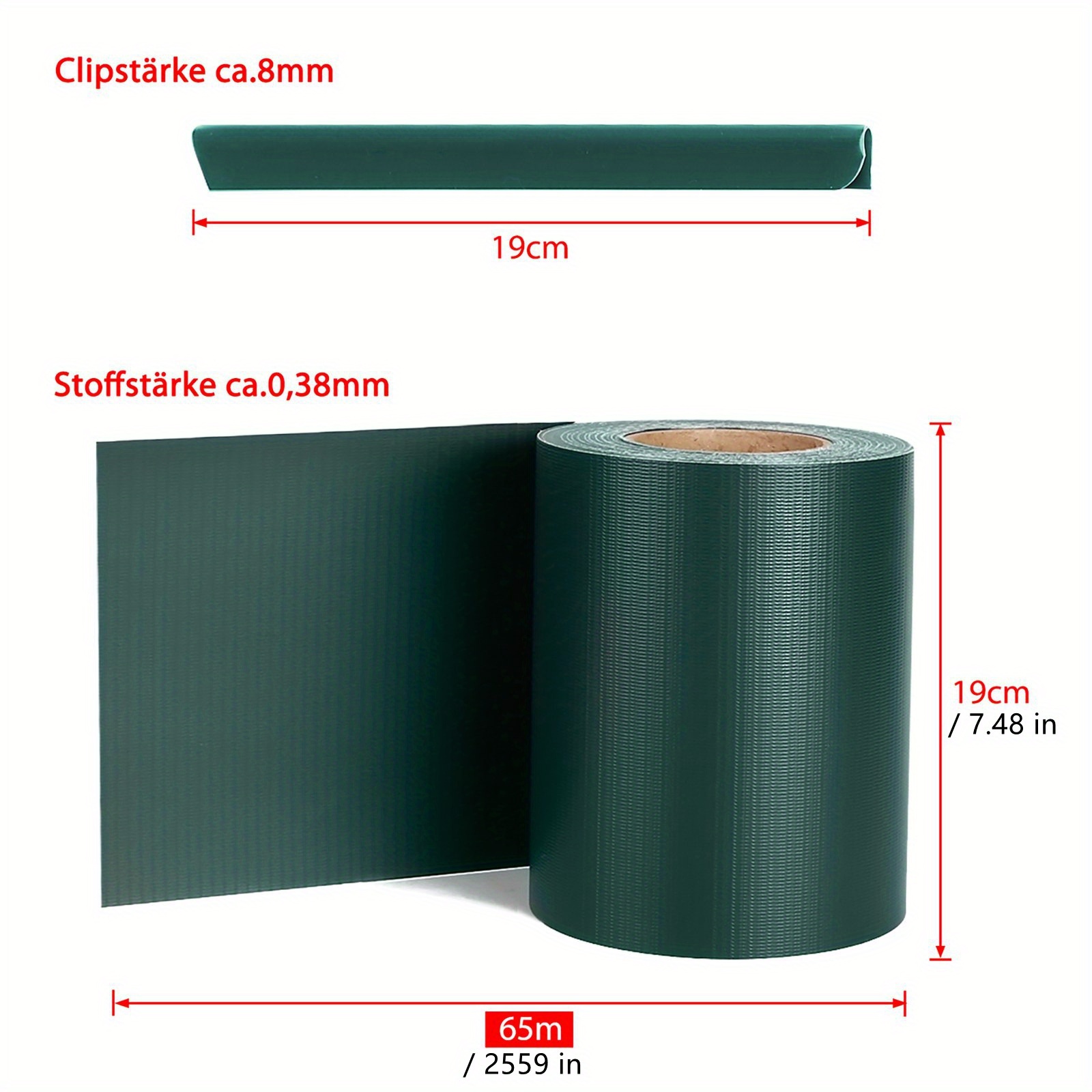 TEMU Film de confidentialité PVC, Clôture d'écran , Tapis à double poteau avec clips de fixation, Bandes pour écrans intimés extérieurs, du jardin et