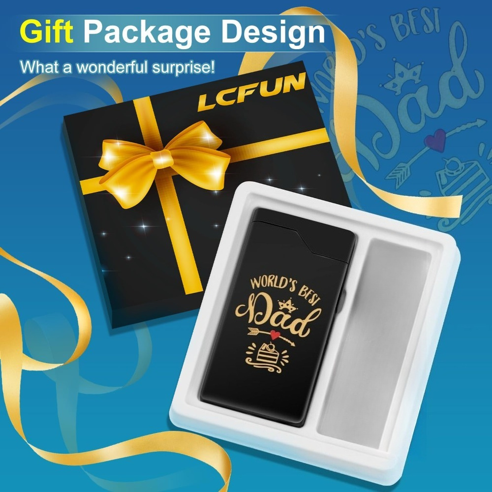 Flameless Plasma Lighter - Heavy-Duty Metal Fire Starter with Dual Arc Ignition, Safe & Reliable Windproof Lighters for Camping, BBQ, Hiking, Fishing - Elegant Gift Box with Golden Accent - Perfect Father s Day, Birthday, Wedding, Housewarming Present - Ideal for Indoor/Outdoor Use - Flameless Plasma Technology, No   Fluid or Gas, Easy to Carry & Store