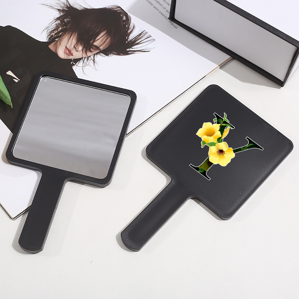 Mini Hand Mirror with Easy Grip Handle, High Definition Scratch-Proof Surface