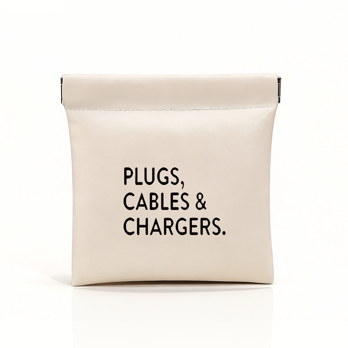 TEMU [3 Colors Available] Pu Multi-functional Organizer Bag, Portable Power Bank Storage Bag - Automatic Snap Pu Multi-functional Organizer Bag