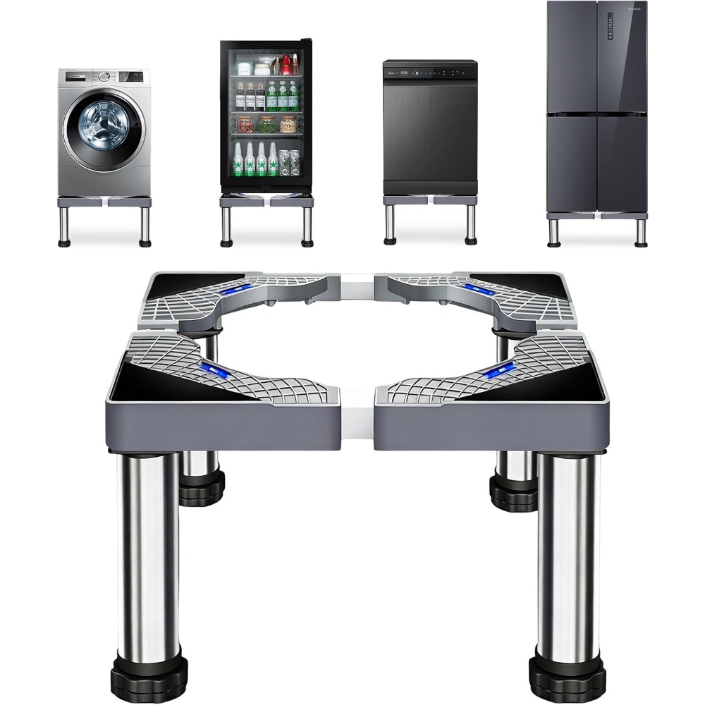 TEMU Supporto di base 1 confezione in acciaio inossidabile per lavanderia, casa, garage, regolabile 43-63 cm x 27-30 cm