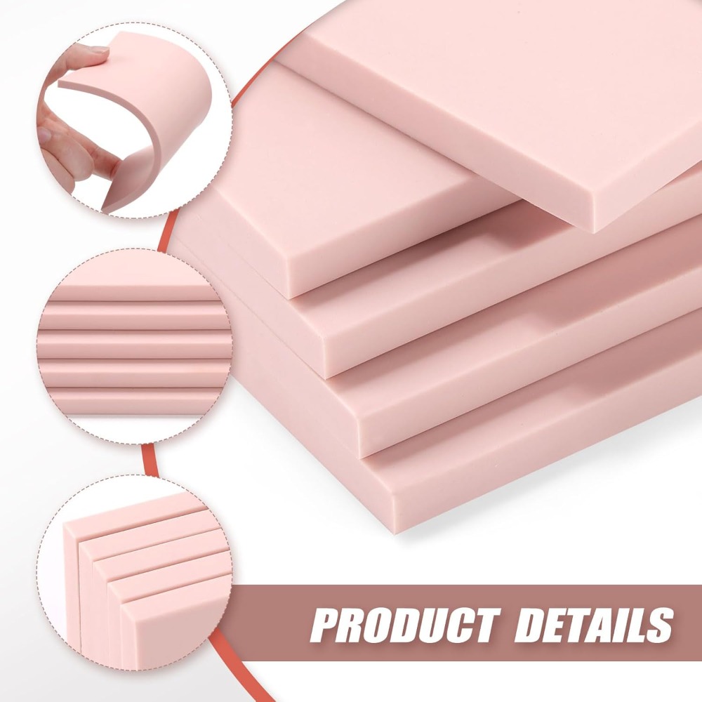 5-Pack Printmaking Carving Kit with Pink Stamp Blocks & Tools