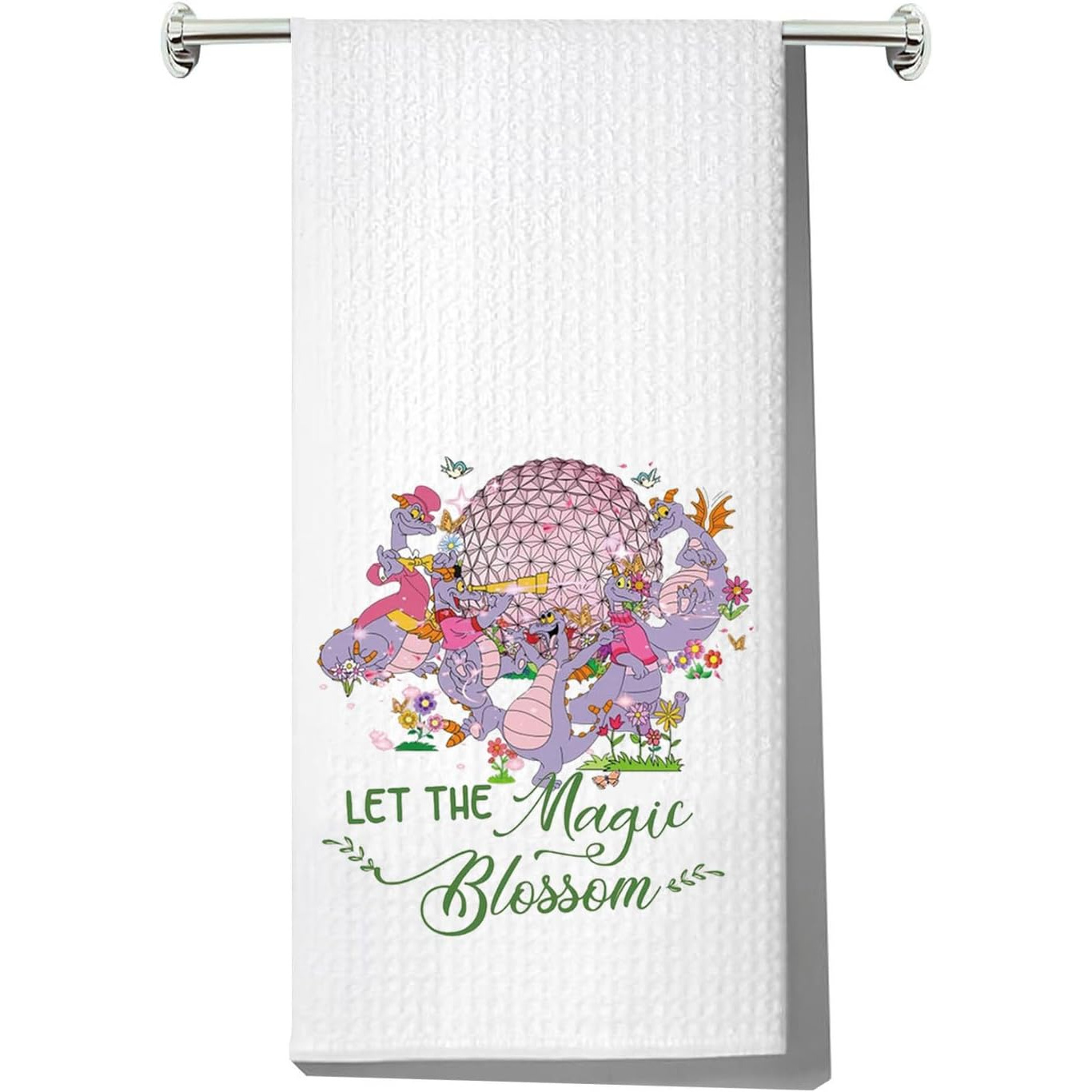 

Monogrammed Polyester Towel - Dish Towel , , Tea Towel - Let The , 18x26