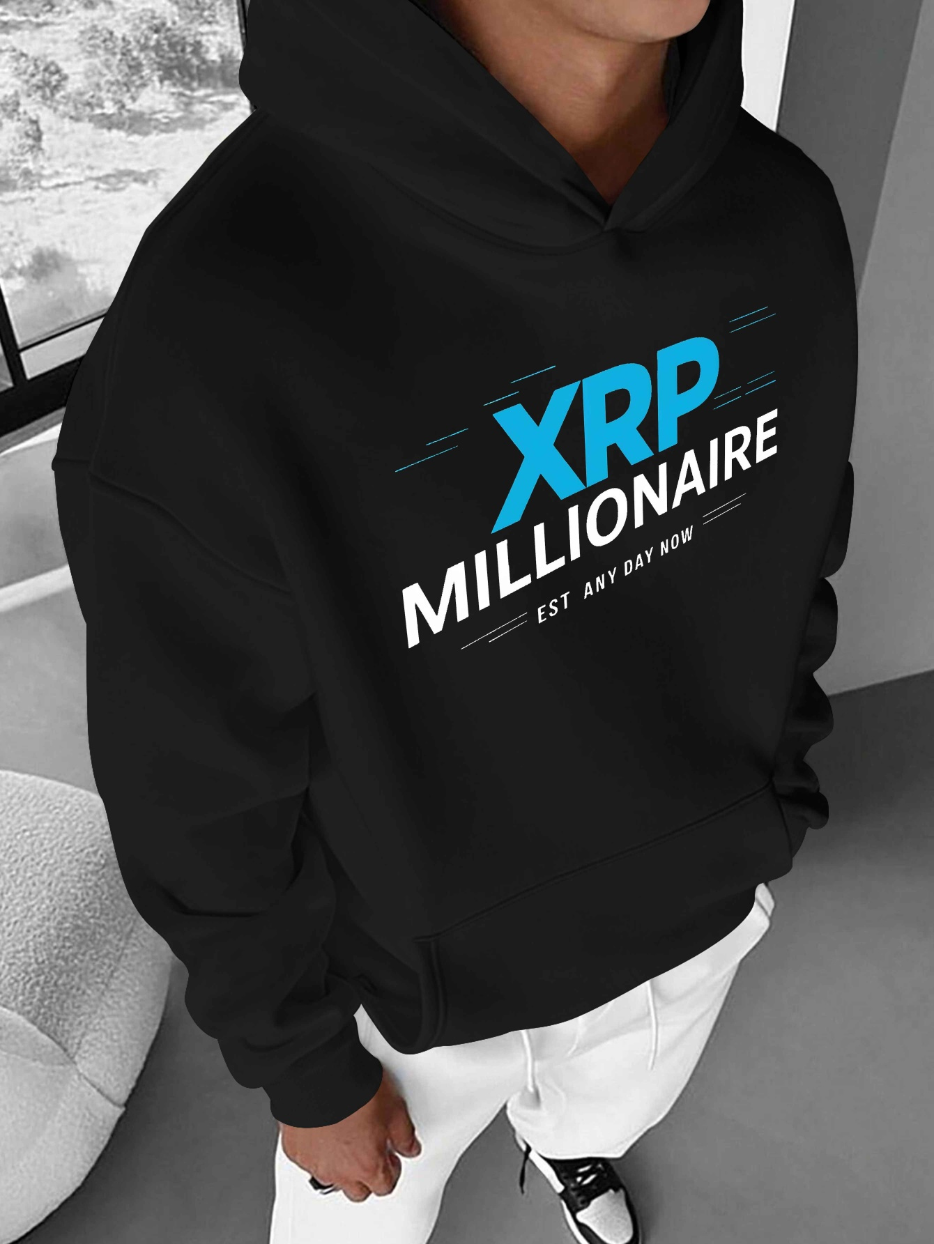 lässige kapuzenpullover herren xrp textdesign - Temu Switzerland