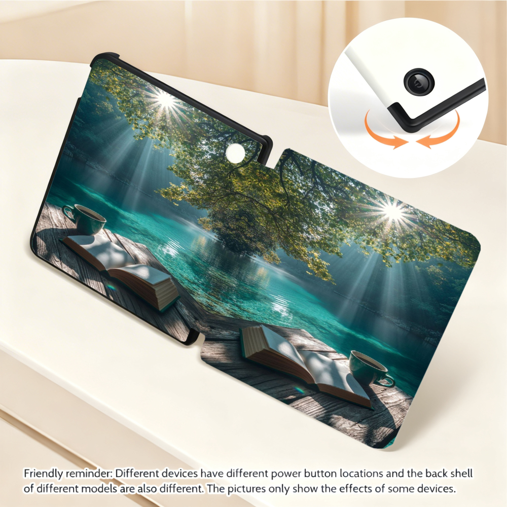 TEMU For //tolino Case Sunlight Trees Lake Book Cup For New 11th 2019, For 11th Generation Case For 11th (2022/2024), 6-inch, 7-inch Paperwhite 12th