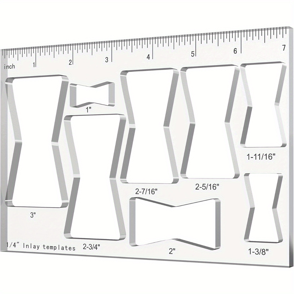 TEMU Router Template Made Of Acrylic For Woodworking, Including A Jig For Bowtie Designs, A Kit For Bowtie Router Templates, And A Decorative Inlay
