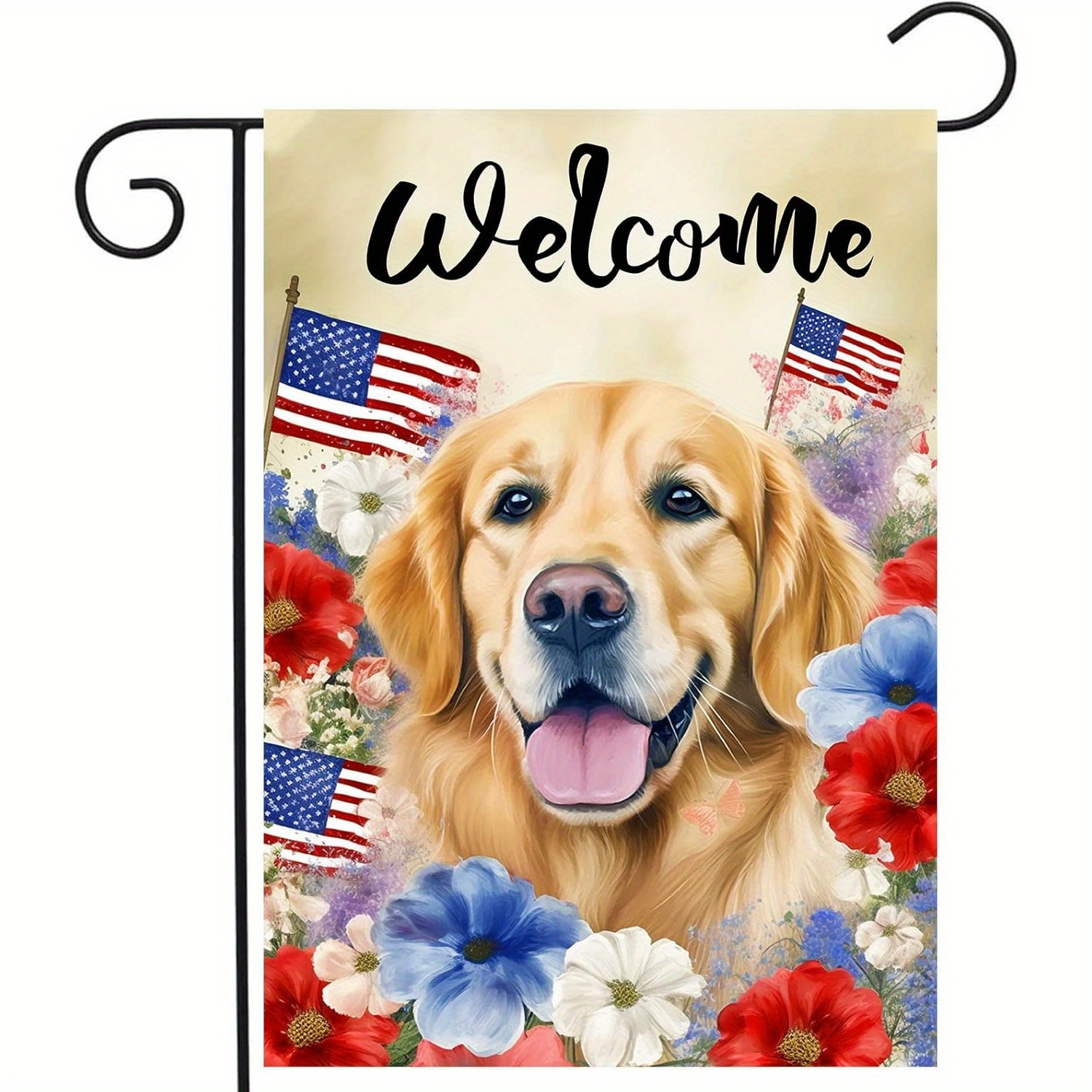 

Festive Cheer, Versatile 12x18 Inch Double-sided Garden Flag - Polyester, Uv Outdoor Banner For Spring, & Celebrations, No Battery Needed, Decor