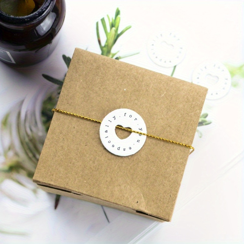 

50pcs Mini ' For You' Heart-shaped Tags - Gift Wrapping & Decorations, Cute Aesthetic Hanging Labels