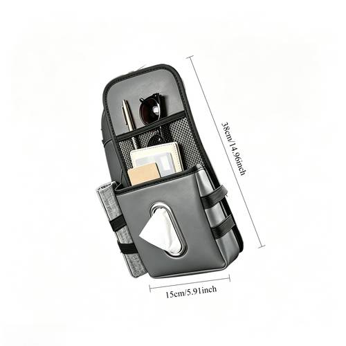 car seat side storage bag can hold tissues keys cards cups gloves sunglasses etc multi functional car storage hanging bag suitable for car seat sides and headrests universal interior accessory