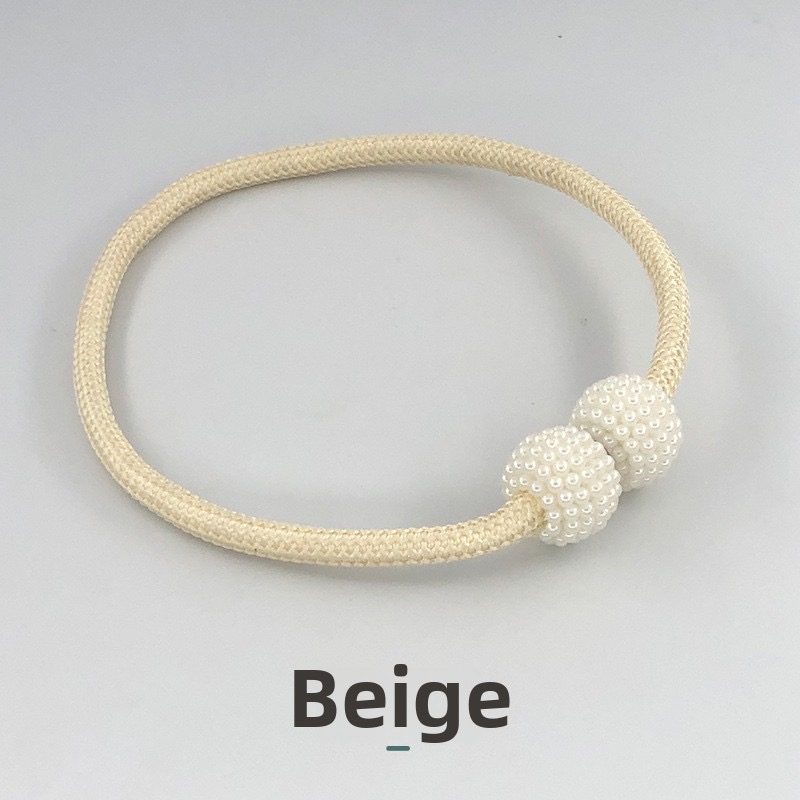 TEMU 2 pièces, Attaches de Rideaux Magnétiques avec Accents de Perle, Style Moderne Simple, Pas de Perçage ni d'Installation , 2 Attaches par