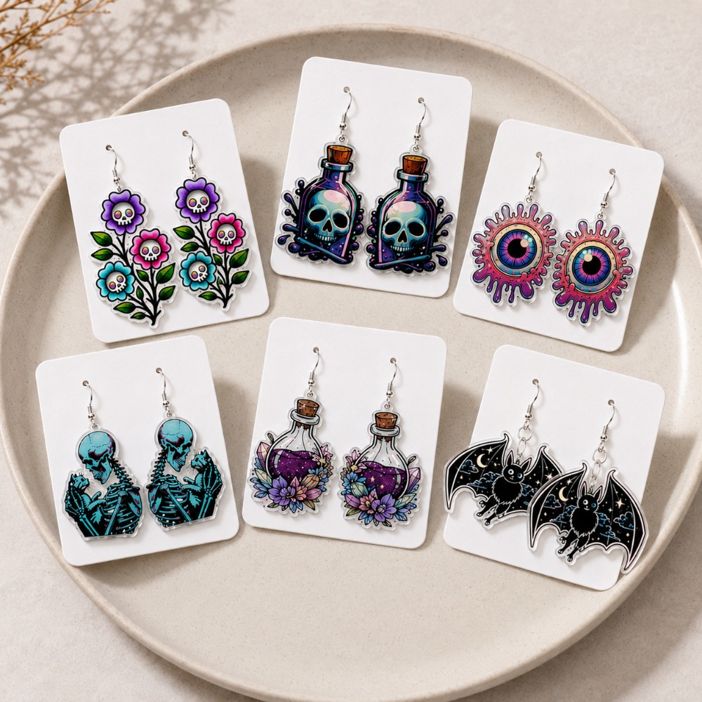 12pc Women's Day of The Dead Earring Decoration Set