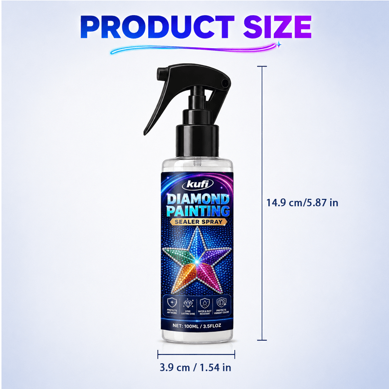 TEMU Spray de pour Peinture Diamant, Spray Brillant de Durcissement pour Peinture Diamant, Empêche les Strass de , Crée une Finition Transparente et