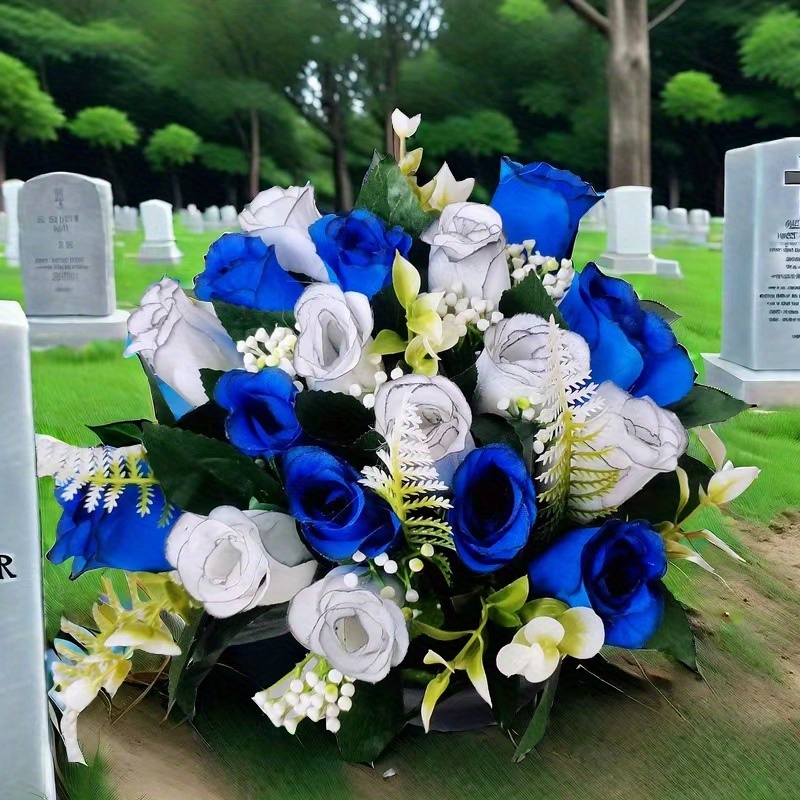 

Artificial For Cemetery, Fade-resistant Plastic Floral Arrangement, Memorial, Funeral & Special Decor, With Anniversary, Christmas, Halloween, Easter, Valentine's Day, Tributes