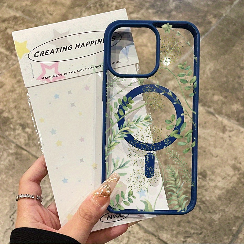 [Star Pattern Phone Case] Forest Full of Stars Pattern Phone Case for iPhone 16 Pro Max 16e 15 Plus 14 13 12 11 XS Max XR X | Full Body MagSafe Charging Support, Anti-Scratch, Non-Yellowing, Colorful Border, Transparent Smartphone Cover