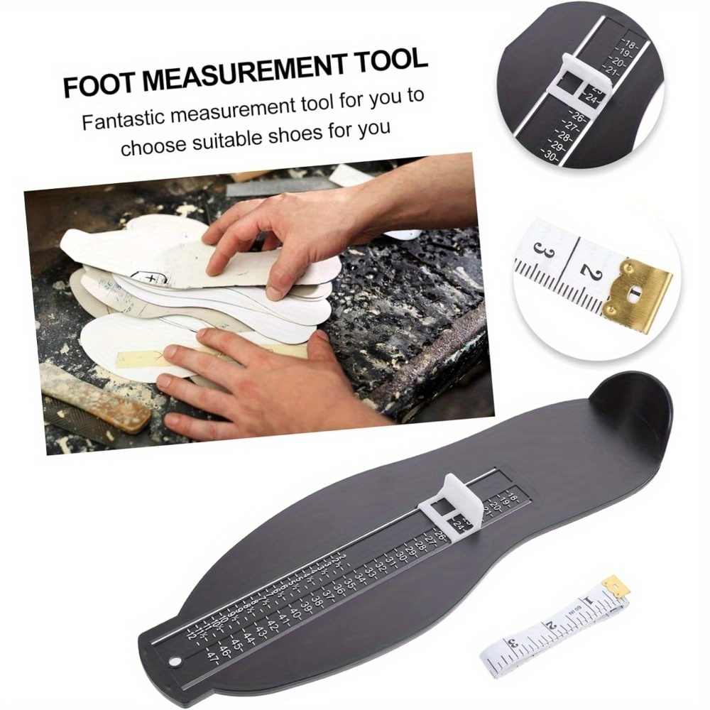 2pcs practical adult shoe boot measuring instrument measuring tape set   shoe size measuring instrument for uk and european sizes waist measuring tape essential for   shopping